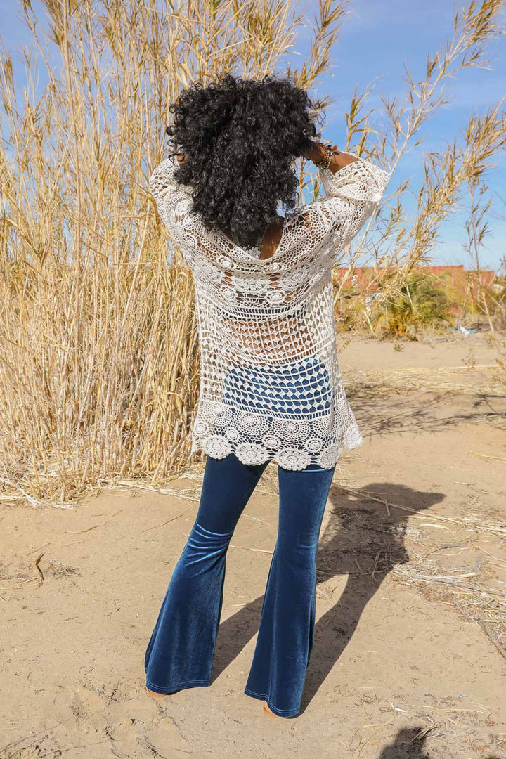Lace-Up Crochet Tunic