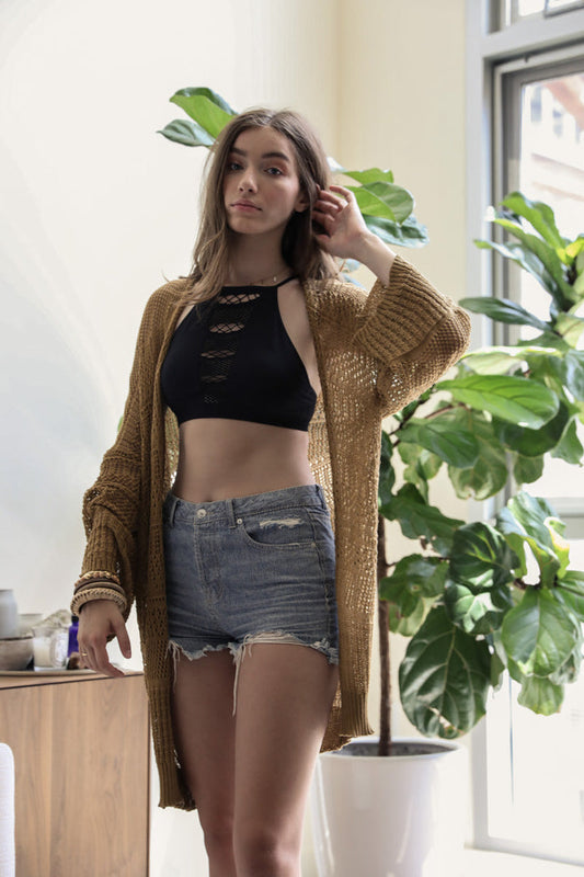 Knit Netted Cardigan